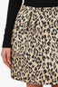 Valentino Cheetah Print Ruffled Mini Skirt Size 40