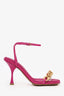 Bottega Veneta Pink Chain Ankle Strap Heels Size 36