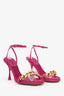 Bottega Veneta Pink Chain Ankle Strap Heels Size 36