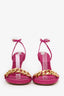 Bottega Veneta Pink Chain Ankle Strap Heels Size 36