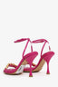 Bottega Veneta Pink Chain Ankle Strap Heels Size 36