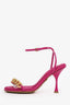 Bottega Veneta Pink Chain Ankle Strap Heels Size 36