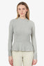 Veronica Beard Grey Cashmere Long Sleeve Sweater Size S