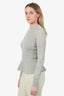 Veronica Beard Grey Cashmere Long Sleeve Sweater Size S