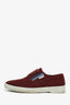 Prada Burgundy Canvas 'Drill' Sneakers Size 6 Mens