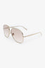 Chloé Gold Tinted Aviator Sunglasses