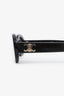 Celine Black Glitter Round Frame Sunglasses