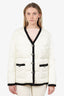 Miu Miu 2020 White/Black Nylon Down Jacket Size 42