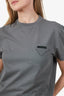 Prada Grey Cotton Pocket Logo T Shirt Size S