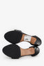Pre-Loved Chanel™ Black Leather Ankle Strap Chain Sandals Size 37