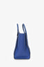 Celine Electric Blue Grained Leather Mini Luggage Tote
