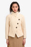 Pre-Loved Chanel™ 2013 Cream Paris-Edingburg Cropped Tweed Jacket Size 36