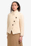 Pre-Loved Chanel™ 2013 Cream Paris-Edingburg Cropped Tweed Jacket Size 36