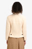 Pre-Loved Chanel™ 2013 Cream Paris-Edingburg Cropped Tweed Jacket Size 36
