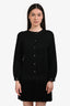 Pre-Loved Chanel™ Black Wool Round Neck Pleated Hem Dress Size 36