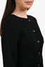 Pre-Loved Chanel™ Black Wool Round Neck Pleated Hem Dress Size 36