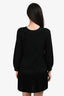 Pre-Loved Chanel™ Black Wool Round Neck Pleated Hem Dress Size 36