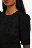 Dolce & Gabbana Black Floral Patterned Short Sleeve Midi Dress Size 40