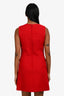 Dolce & Gabbana Red/Gold Bow Tassel Detailed Sleeveless Mini Dress Size 38