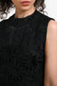 Marni Black Floral Patterned Short Sleeve Dress Size 40 with Slip