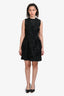 Marni Black Floral Patterned Short Sleeve Dress Size 40 with Slip