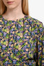 Maje Multicolour Floral Print Long Sleeve Ruched Side Mini Dress Size 40