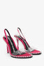 Alexander Wang Pink Crystal Embellished Sandals Size 36