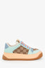 Gucci Beige/Light Blue GG Supreme Screener Sneakers Size 36