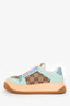 Gucci Beige/Light Blue GG Supreme Screener Sneakers Size 36