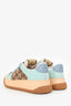 Gucci Beige/Light Blue GG Supreme Screener Sneakers Size 36