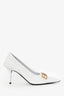 Balenciaga White Patent Leather BB Knife Heels Size 36