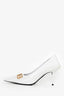 Balenciaga White Patent Leather BB Knife Heels Size 36