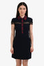 Maje Navy/Red Lace/Tweed Detailed Dress Size 1