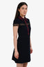 Maje Navy/Red Lace/Tweed Detailed Dress Size 1