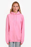 Balenciaga 2021 Pink Crystal Embelished 'Bebe' Hoodie Size S