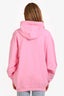 Balenciaga 2021 Pink Crystal Embelished 'Bebe' Hoodie Size S