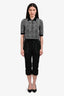 Chloe Black Contrast Stitch Capri Pants Size 34