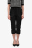 Chloe Black Contrast Stitch Capri Pants Size 34