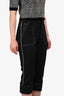 Chloe Black Contrast Stitch Capri Pants Size 34