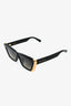 Louis Vuitton Black Gold Toned Logo Sunglasses