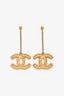 Pre-Loved Chanel™ 2014 Gold Toned Drop CC Earrings