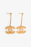 Pre-Loved Chanel™ 2014 Gold Toned Drop CC Earrings