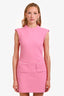 Maje Pink Tweed Sleeveless Dress Size 38