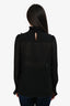 SeebyChloe Black Chiffon Mockneck Top Size 34