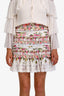 Zimmermann White Floral Smock Mini Skirt Size 2