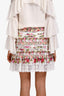 Zimmermann White Floral Smock Mini Skirt Size 2