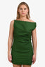Ronny Kobo Green Linen Sleeveless Mini Dress Size M