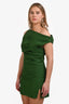 Ronny Kobo Green Linen Sleeveless Mini Dress Size M
