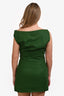 Ronny Kobo Green Linen Sleeveless Mini Dress Size M
