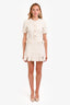 Maje White Tweed Buttoned Dress Size 38